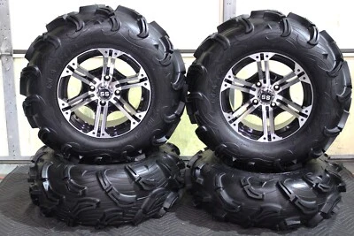 YAMAHA VIKING 700 28" MAXXIS ZILLA ATV TIRE & 14" VIPER M/B WHEEL KIT IRS11K - Image 1 of 4