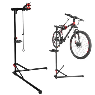 Height Adjustable Bicycle Bike Repair Stand Folding Maintenance Station Rack Set - Image 1 of 4