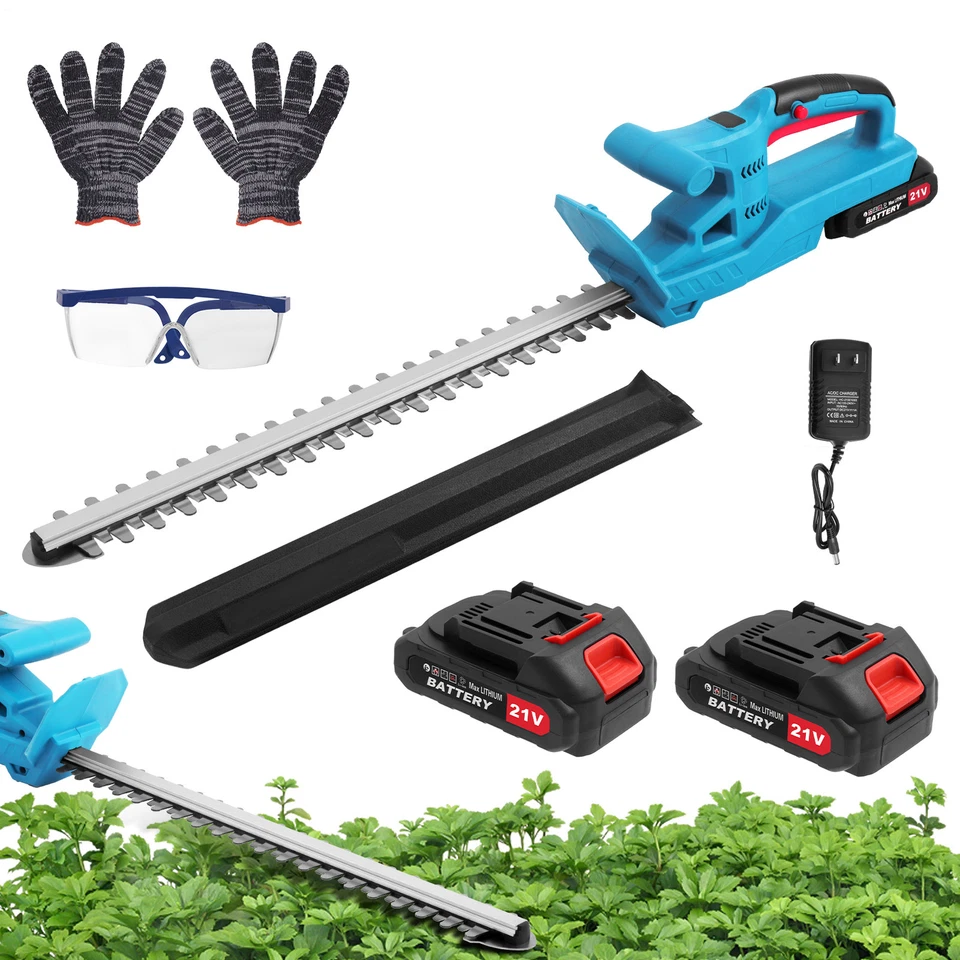 WOWSPEED Für Makita 21V Akku Heckenschere Heckenschneider 50cm Mit 2x Akkus & Ladegerät