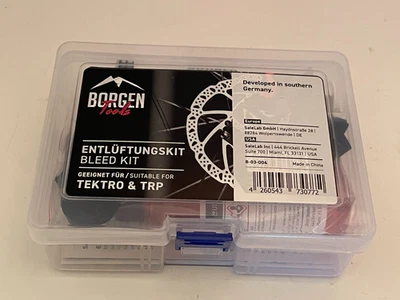 Kit de purga Borgen Tools adecuado para bicicleta Tektro y TRP Foto 1 de 3