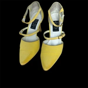 Cynthia Rowley yellow strapped heels by Zeitgeist Size 6b - Picture 1 of 4