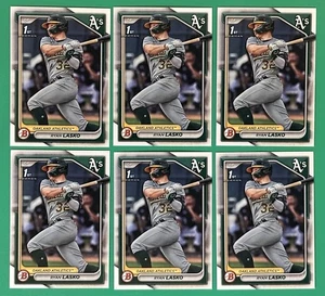(x6) Ryan Lasko 2024 Bowman 6-Card 1st Bowman Lot #BP-105 Athletics - Picture 1 of 2