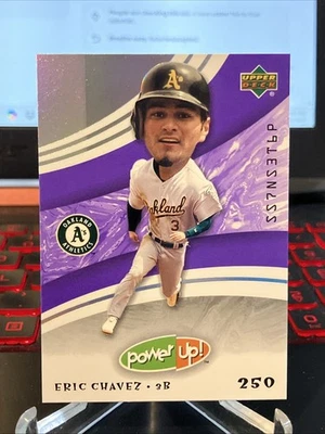 2004 Upper Deck Power Up #31 Eric Chavez purple 250 rare - Image 1 of 3