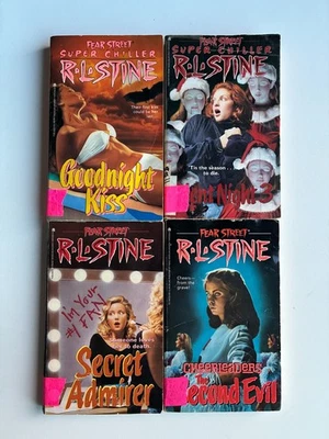 R.L Stine Fear Street Book Lot 4 Paperback Novels 90s VTG Horror Cheerleader Foto 1 de 4