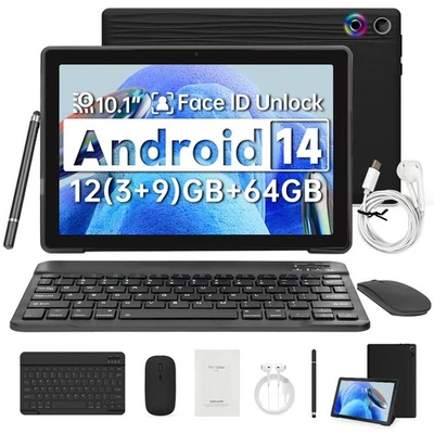 Tablet 10.1 Pollici Android 12 con 12GB RAM 64GB ROM Bluetooth Doppia Fotocamera - Immagine 1 di 4