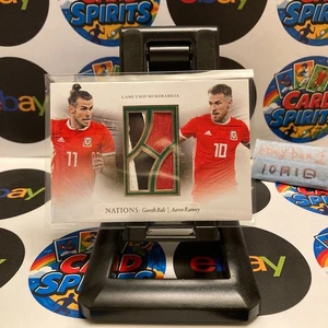 2020 Futera Unique Gareth Bale Aaron Ramsey 06/17 National Heroes Dual Patch - Picture 1 of 2
