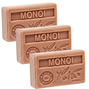 3 x 100g Monoi French Soaps - with Argan Oil - Savon de Marseille - Picture 1 of 3