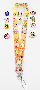 Disney Snow White Themed Starter Lanyard and 5 Disney Park Trading Pins Set #SW2
