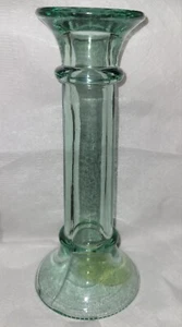 Georgia Green Glass Candlestick/Bud vase 7" - Picture 1 of 9