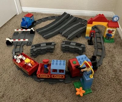 LEGO DUPLO Battery Train Set #10507 Crossing Gate Bridge Pieces Lots Of Extras! - Image 1 of 4