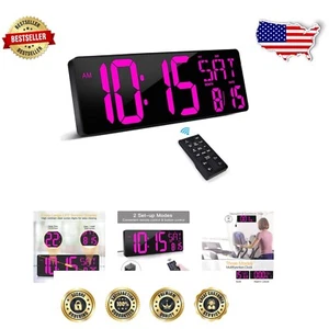 17.2-Inch Digital Timer Clock - Remote-Controlled with Brightness & Time Display - Picture 1 of 9
