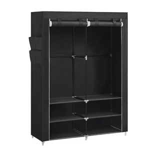 Stoffschrank Kleiderschrank 2 Hängefächer mit Ablagen 4 Seitentaschen RYG008B02 - Bild 1 von 8
