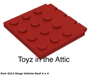 Lego 1x 4213 Bisagra Roja Vehículo Techo 4x4 6984 Tren Municipal - Imagen 1 de 1