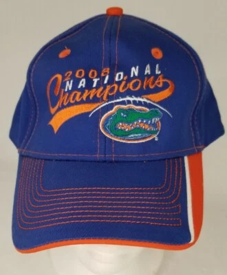Florida Gators 2008 Campeones Nacionales de la NCAA Gorra Azul Marca Capsmith Nuevo con Etiquetas Foto 1 de 4