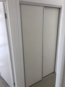 CUSTOM DIY White Vinyl Finish Sliding Wardrobe Doors Easy To Install - Picture 1 of 2