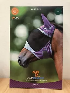 Flyguard Deluxe Fly Mask With Ears Green Size Pony - Picture 1 of 5