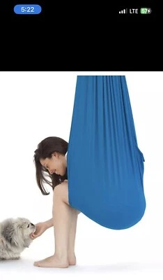 Quility Sensory Therapy Swing for Kids Indoor Hammock Light Blue 165lbs - Image 1 of 4