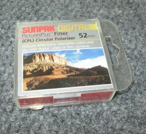 SUNPAK Digital Filter CPL Circular Polarizer 52mm DHG Made in Japan New in Box - Picture 1 of 3