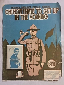Partituras 1918 Oh! Cómo odio levantarme por la mañana Irving Berlin, E. Cantor - Imagen 1 de 3