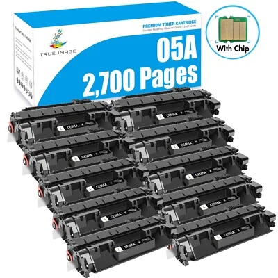 10PK CE505A Toner Cartridge for HP 05A LaserJet P2035 P2035n P2055dn P2055 P2050 - Image 1 of 4
