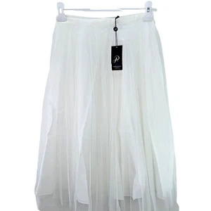 Adrianna Papell Tulle Skirt, Sunburst Pleat, Size UK 10, Off White, RRP $169 - Picture 1 of 19
