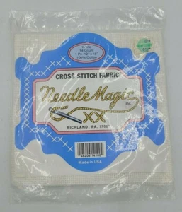Needle Magic - Cross Stitch Fabric White 100% Cotton 14 Count AIDA 12" x 18" - Picture 1 of 3