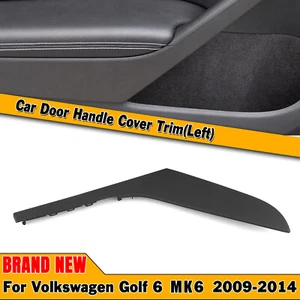 Schwarz Innentürgriff Abdeckung Links Für Volkswagen VW Golf 6 MK6 2009-2014 - Picture 1 of 9