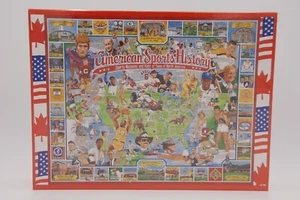 American Sports History 1000 Piece Jigsaw Puzzle White Mountain NEW SEALED 1995 - Picture 1 of 24