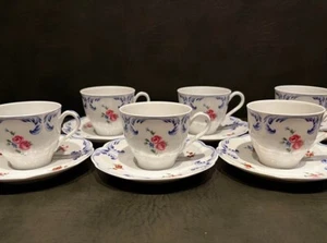HAVILAND Limoges Levigne Demitasse Cup Saucer 6 Set - Picture 1 of 6
