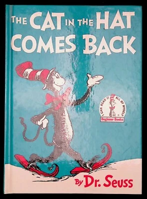 Dr. Seuss The Cat In The Hat Comes Back~1958/1986 HB Early Print VG Free US Ship - Image 1 of 4