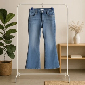 Jeans Jessica Simpson para mujer 12 azul Lexi elástico de mezclilla tiro alto acampanado Jean - Imagen 1 de 10