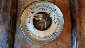 1900'S LARGE ANTIQUE SKELETON ANEROID BAROMETER - WORKING ORDER - Picture 1 of 7