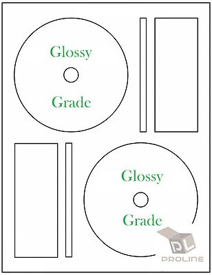 PROLINE 400 GLOSSY Ink Jet CD Labels! Fits Full Memorex 200 Sheets! CD DVD High Gloss