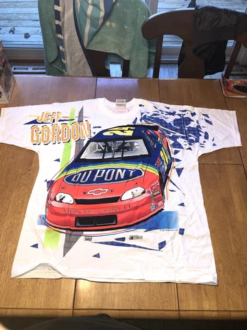Vintage Nascar AOP T Shirt XL Jeff Gordon 1997 Chase Authentic All Over Print Cover