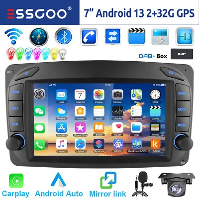 Für Mercedes C/CLK/G Klasse W203 W209 Vito Autoradio Carplay DAB+ Android 13 GPS - Bild 1 von 4