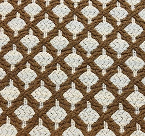 VERVAIN  HEAVY TEXTURED LATTICE UPHOLSTERY FABRIC  ARAPAHO CESTNUT BY THE YARD - Picture 1 of 2