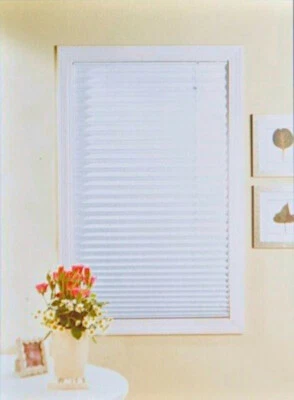 Plissée Blanc 120x160cm Plissé Protection Solaire Brise-Vue Store Pliant Store - Photo 1/4