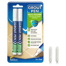 Grout Pen White Tile Paint Marker: Waterproof Tile Grout Colorant w/ Extra Tips