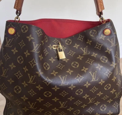 LOUIS VUITTON MONOGRAM GAIA HOBO SHOULDER BAG PURSE CHERRY AUTHENTIC - Image 1 of 4