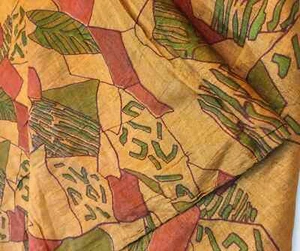 Pure Silk Fabric By The Yard Dress Making Cloth Collage Vintage Material PSF1580 - Picture 1 of 7
