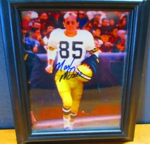 Max McGee #85, Green Bay Packers, handsigniertes 8 x 10 Foto, mit Rahmen, OHNE COA  - Bild 1 von 3