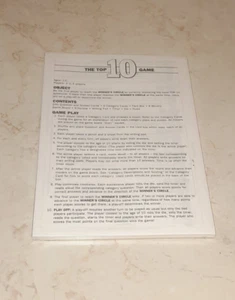 Instrucciones de pieza de repuesto de juego The Top 10 2003 selladas - Imagen 1 de 3