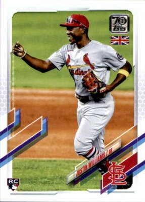 2021 Topps UK Edition #127 Justin Williams St. Louis Cardinals Rookie - Image 1 of 2