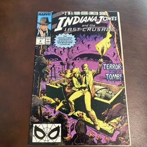 Indiana Jones Last Crusade #2 Newsstand 1989 Terror in the Tomb ~ Marvel Comics - Picture 1 of 6