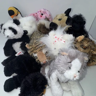 Ganz Webkinz Plush Animals No Codes Dogs Cats Lion Tigers And More!  Lot Of 12 - Image 1 of 4
