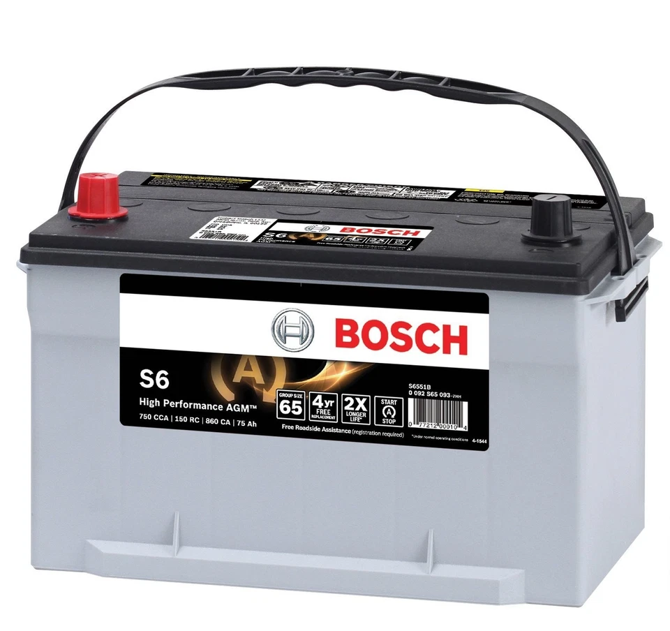 Batería de arranque AGM de alto rendimiento BOSCH S6551B Grupo BCI 65; CCA 750; RC 150 Foto 1 de 1