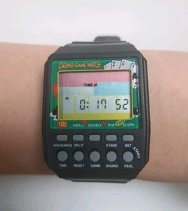 EXCELLENT! CASINO GAME SLOT MACHINE WATCH RARE VINTAGE - Picture 1 of 4