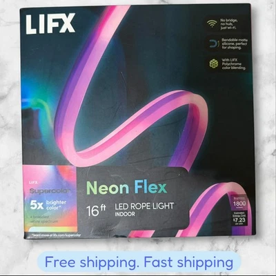 Luz de cuerda LED interior LIFX Neon Flex 1800LM 16 pies LFXNEON16 ENVÍO NUEVO Foto 1 de 2