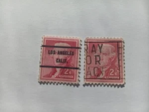 Thomas Jefferson Briefmarken 2 Cent rot USA - Bild 1 von 2