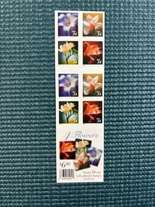 Scott #3490e: 4 Flowers MNH Booklet of 20. - Picture 1 of 1
